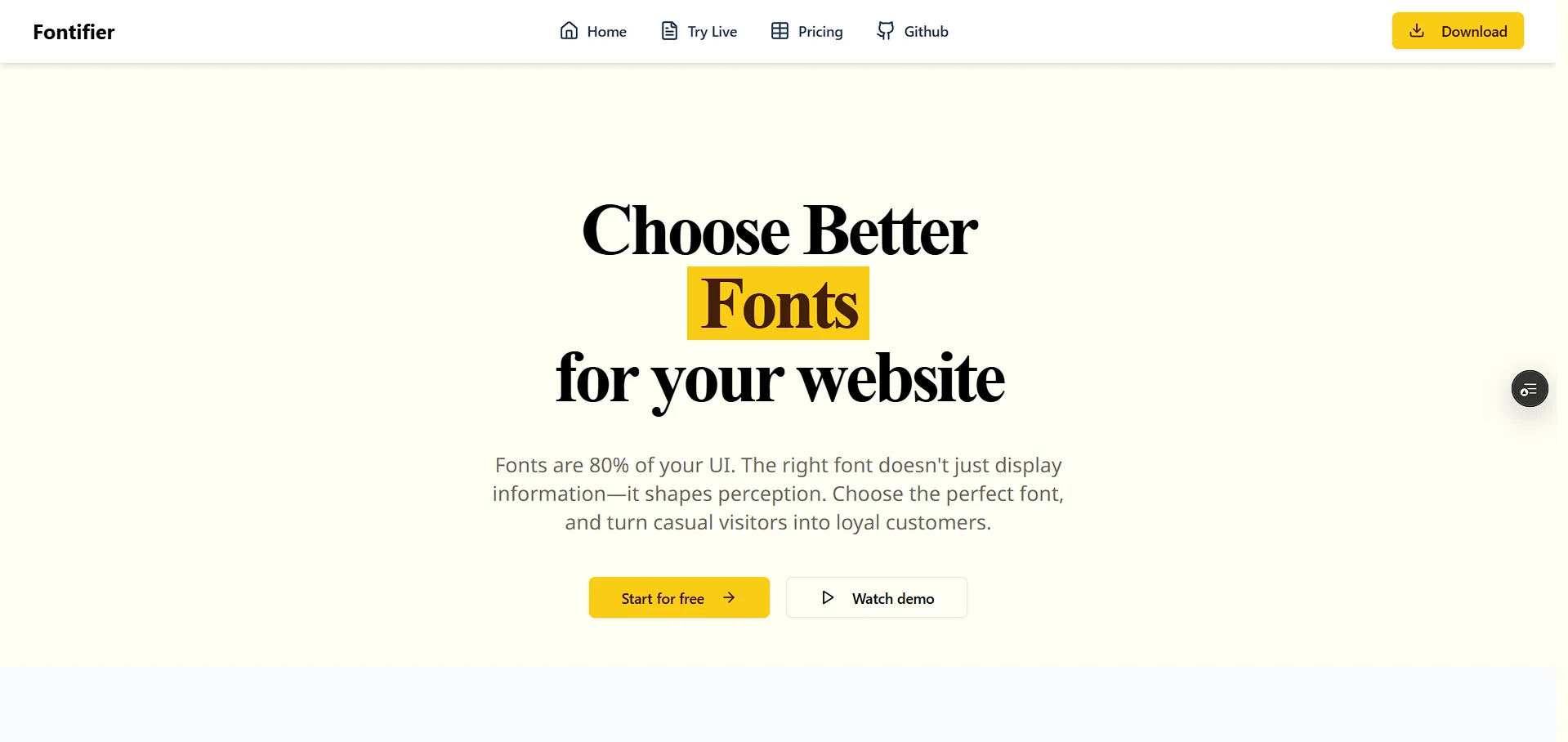 Fontifier Project Screenshot